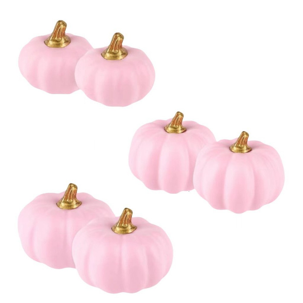 Set of Pink Mini Foam Pumpkins for Fall For Harvest and Holiday Displays - Picture 18 of 24