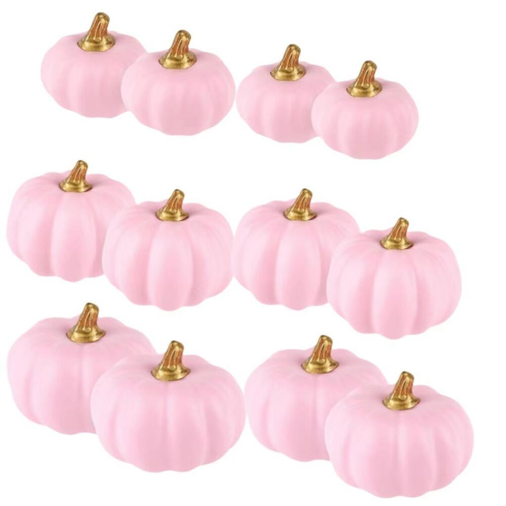 Set of Pink Mini Foam Pumpkins for Fall For Harvest and Holiday Displays - Picture 13 of 24