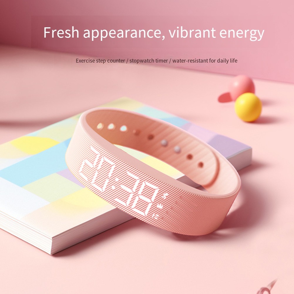 Montre étanche Vibration Silencieuse Avec Chronomètre, Compteur De Pas, Suivi Sommeil Et Calories – Réveil Vibrant Bracelet Pour Femme Homme Bleu