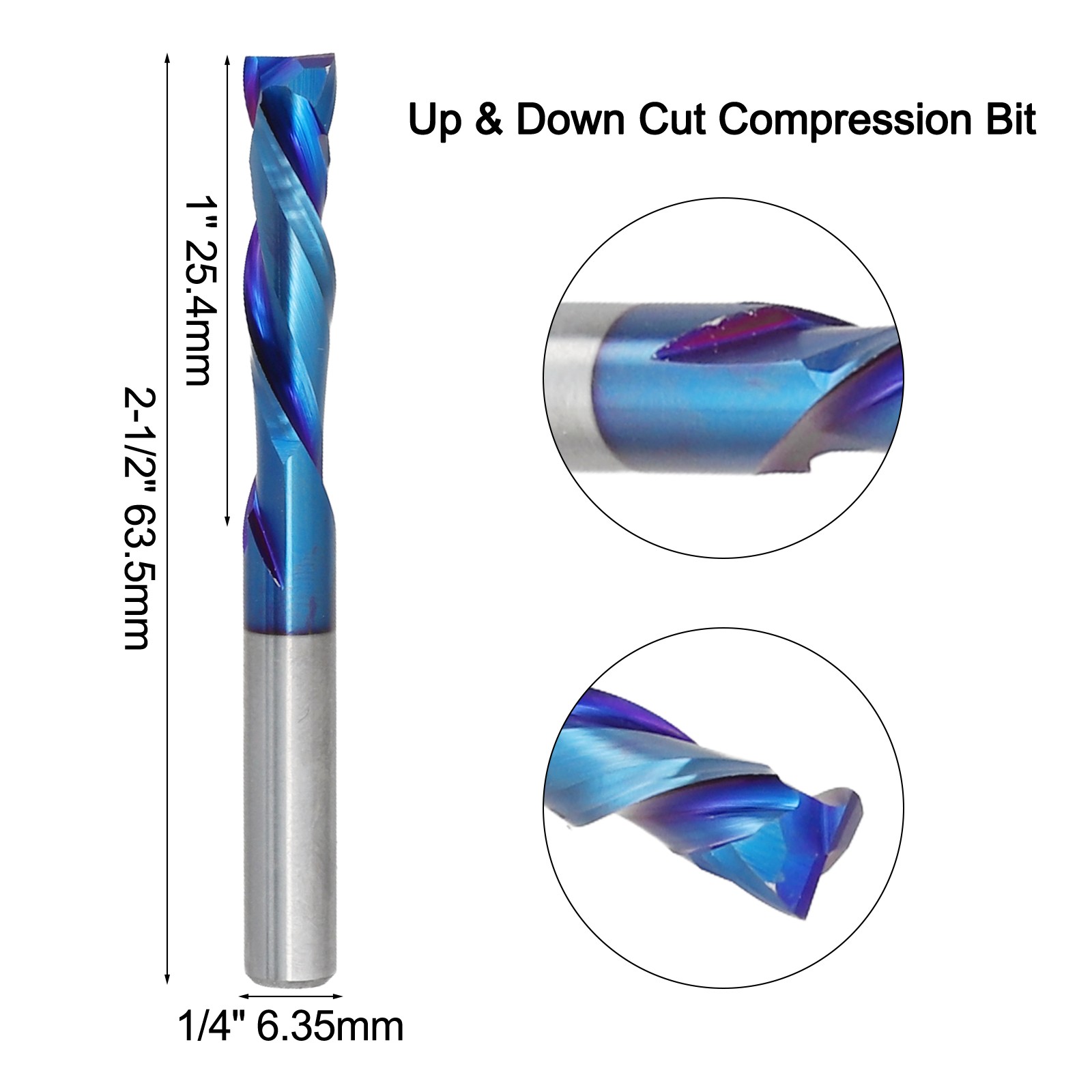Holzbearbeitung Fräser 6 35 mm 2 Flöten UpCut DownCut für glatte Oberflächen - Bild 44 von 49