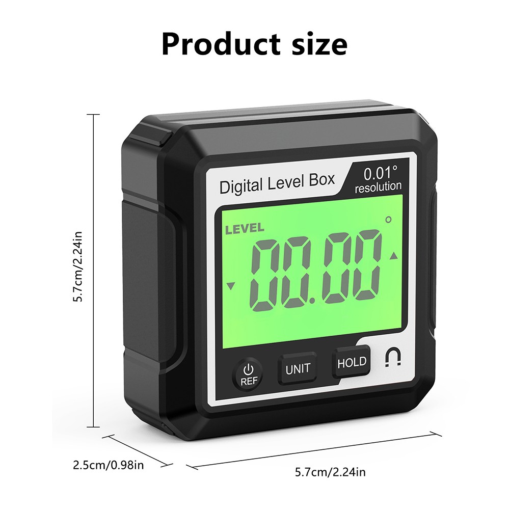 Magnetic Digital Protractor with Dual Mode Measuring Range from 4 to 90 Degrees