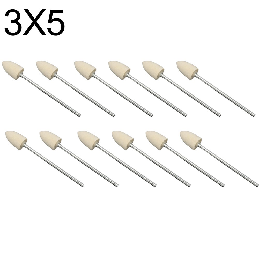 12 Pack Wool Grinding Head With 65mm Handle For Rotary Polishing And Grinding - Picture 8 of 12