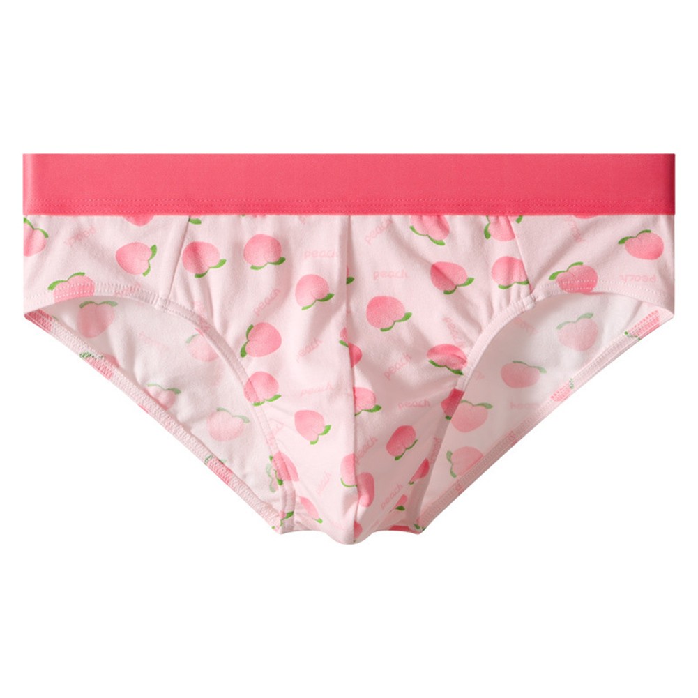 Cotton Men Underwear Breathable Mid Rise Briefs with Cute Fruit Prints - Picture 11 of 16