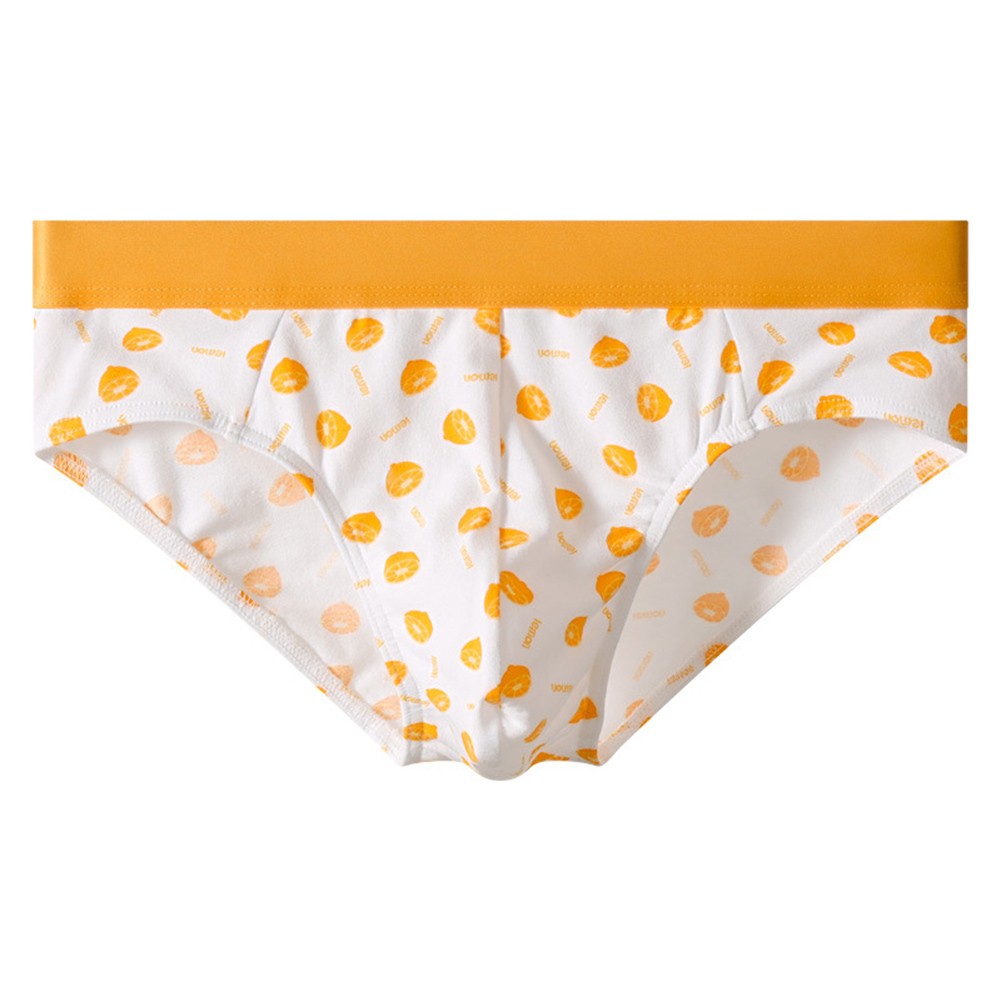 Cotton Men Underwear Breathable Mid Rise Briefs with Cute Fruit Prints - Picture 15 of 16