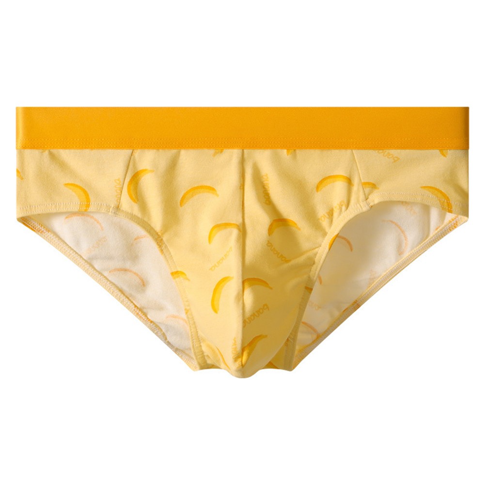 Cotton Men Underwear Breathable Mid Rise Briefs with Cute Fruit Prints - Picture 8 of 16