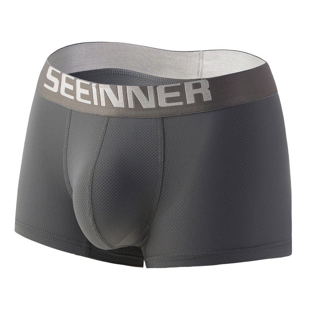 Comfort Fit Men Boxers Briefs Breathable Ice Silk Underpants with Pouch - Picture 33 of 37