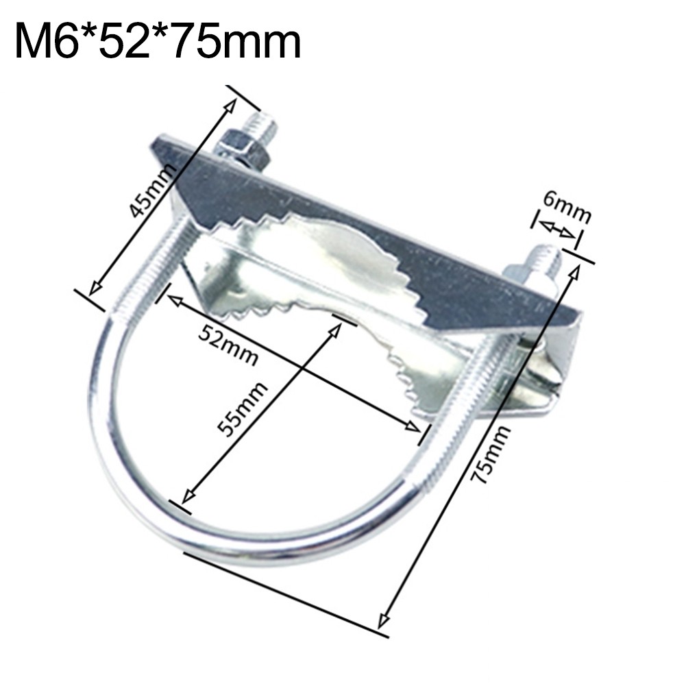Metal Mast Mounting Clamp with U Bolt for Antenna Fixing and Pole Mounting