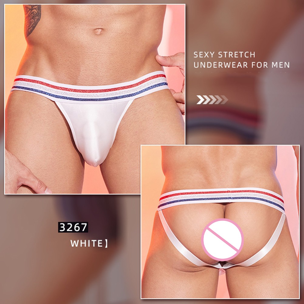 Mens Low Rise Thong Underwear Smooth Shiny Oil Effect High Elastic G String - Picture 31 of 53