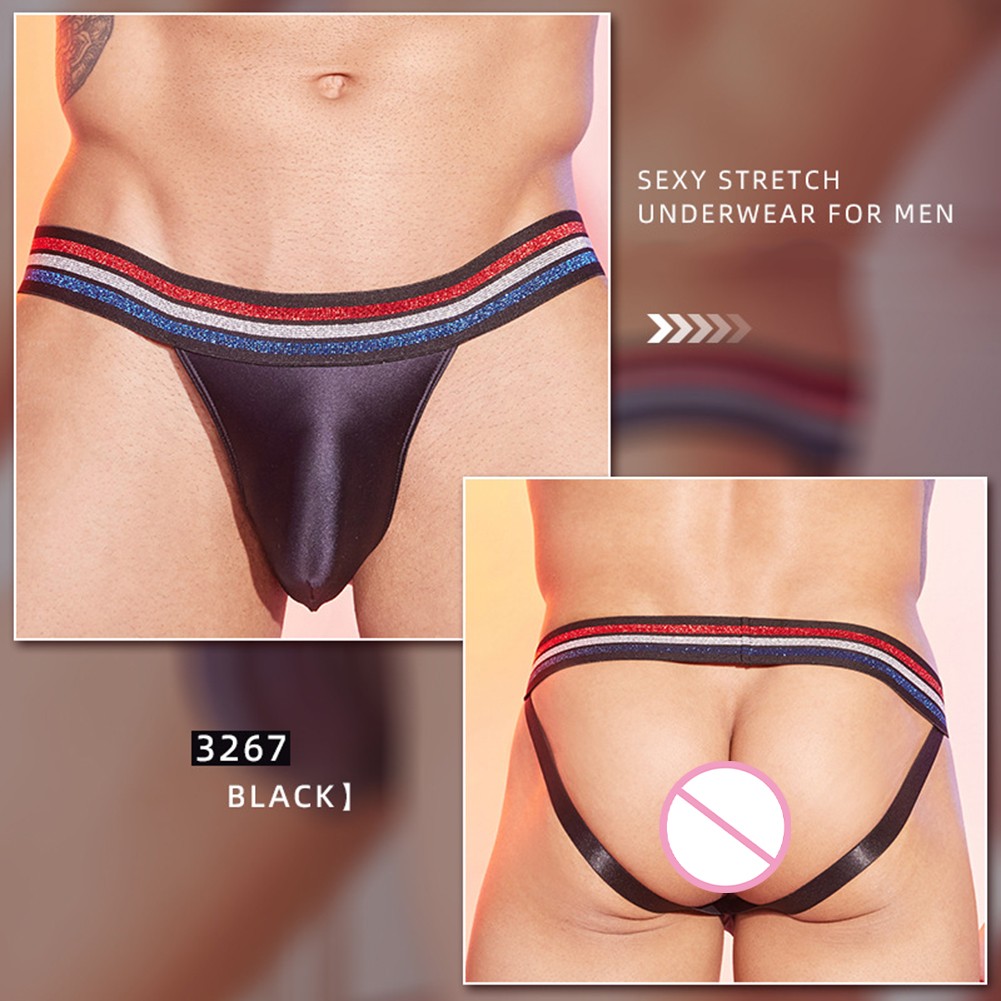 Mens Low Rise Thong Underwear Smooth Shiny Oil Effect High Elastic G String - Picture 23 of 53