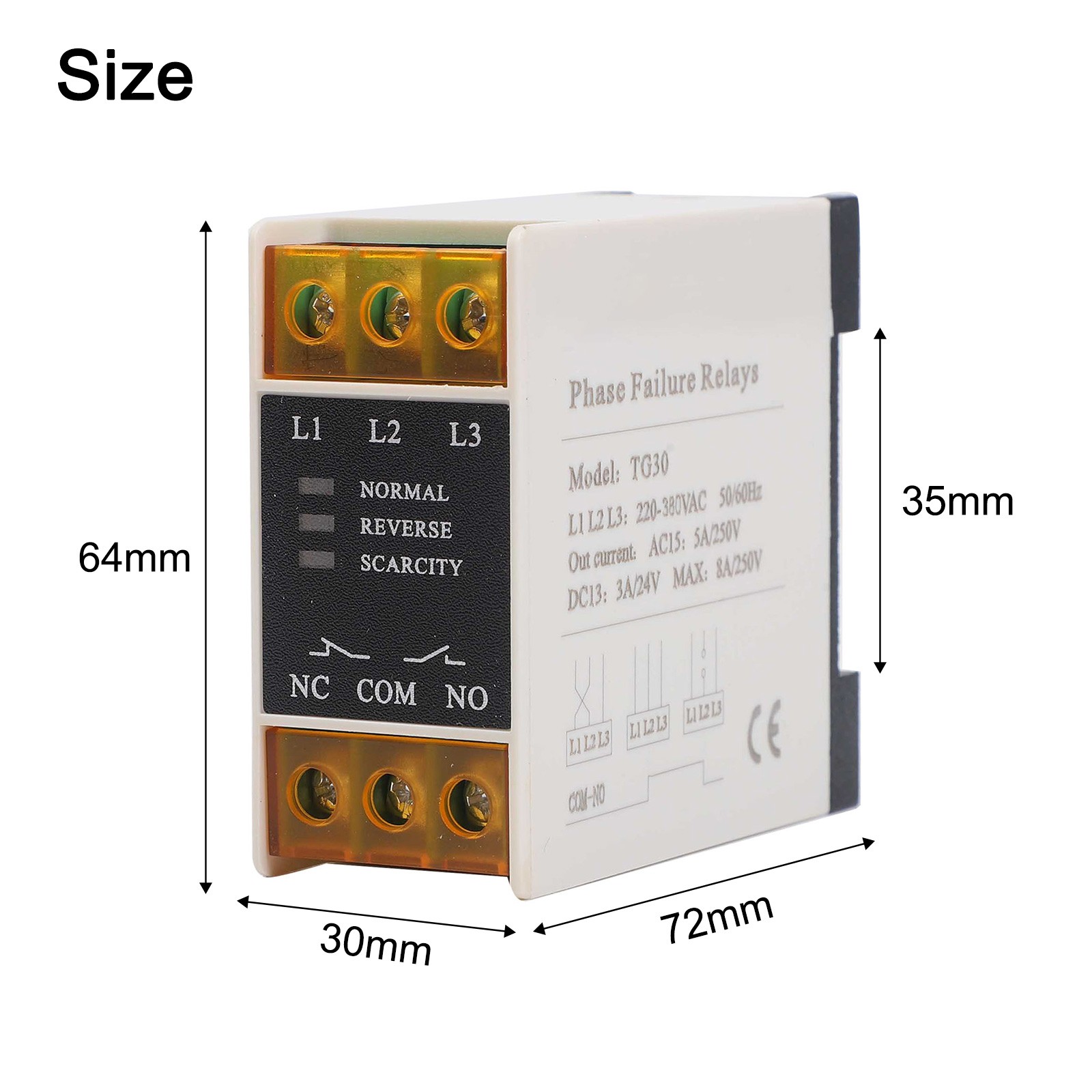 Phase Sequences protector PC flame retardant shell guide rail installation