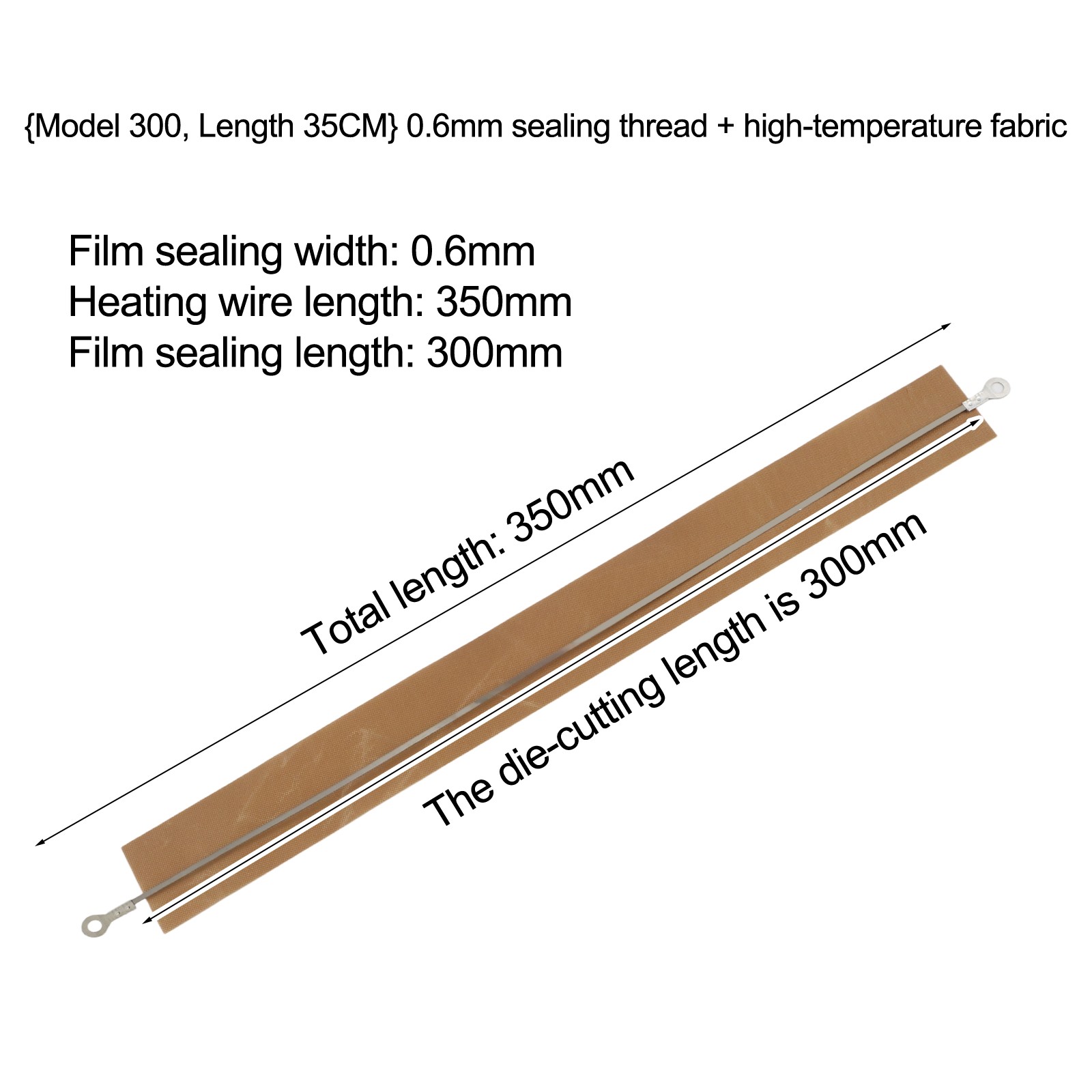 Heizdraht, Hochtemperaturtuch, 200 Mm/300 Mm/400 Mm, Für Vakuumierer - Picture 33 of 47