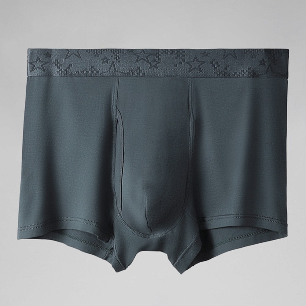 Breathable Solid Color Men's Underpants with Pouch for Comfort and Stability - Picture 13 of 14