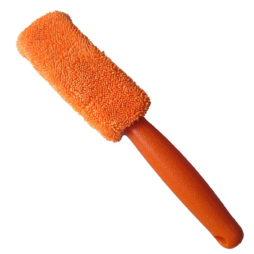 Car Tire and Wheel Cleaning Brush Set with Microfiber Absorbent Sponge 2 Pieces - Picture 8 of 8
