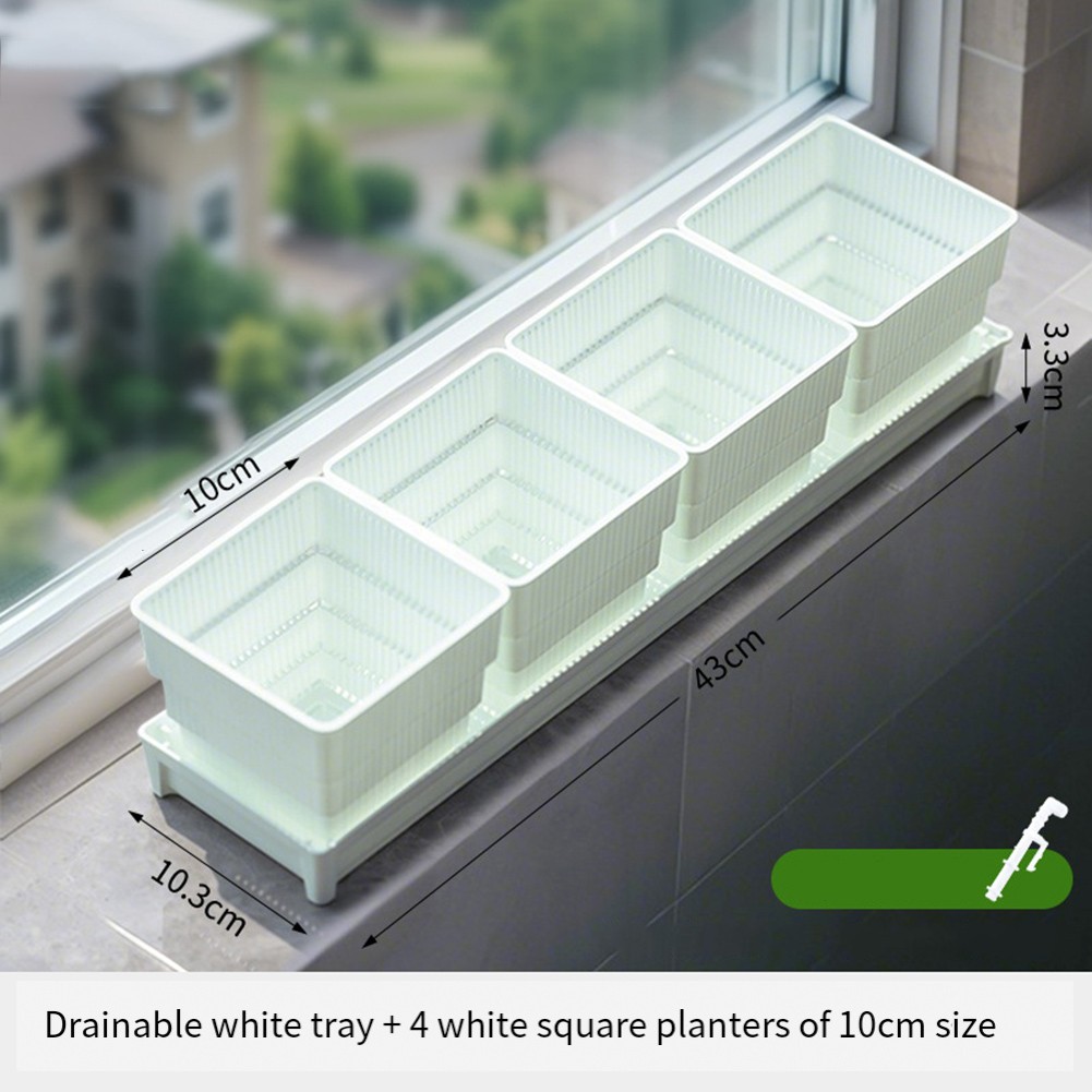Urban Gardening Pot Breathable Plant Pot Window Sill Gardening Drainage Holes - Picture 17 of 31