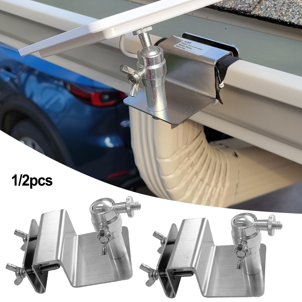Solar Panel Holder Adjustable Gutter Mount for Eufy and For Arlo Surveillance