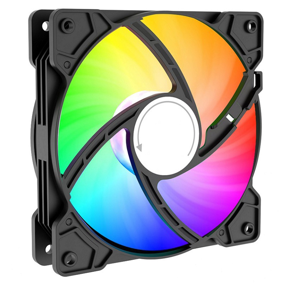4P Interface 12CM Computer Radiator Chassis Fan with Colorful LED Silent Design - Picture 3 of 3