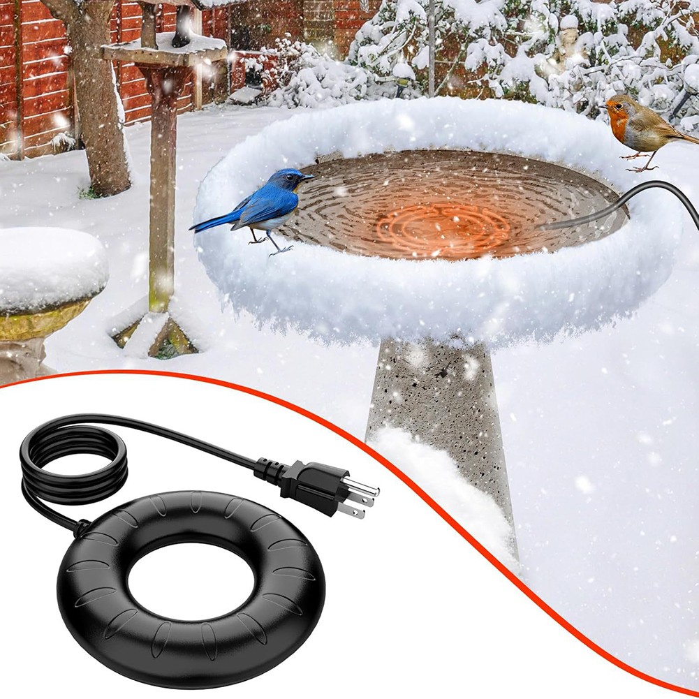 Heater for Bird Baths with Thermostatic Function and Weather Resistance