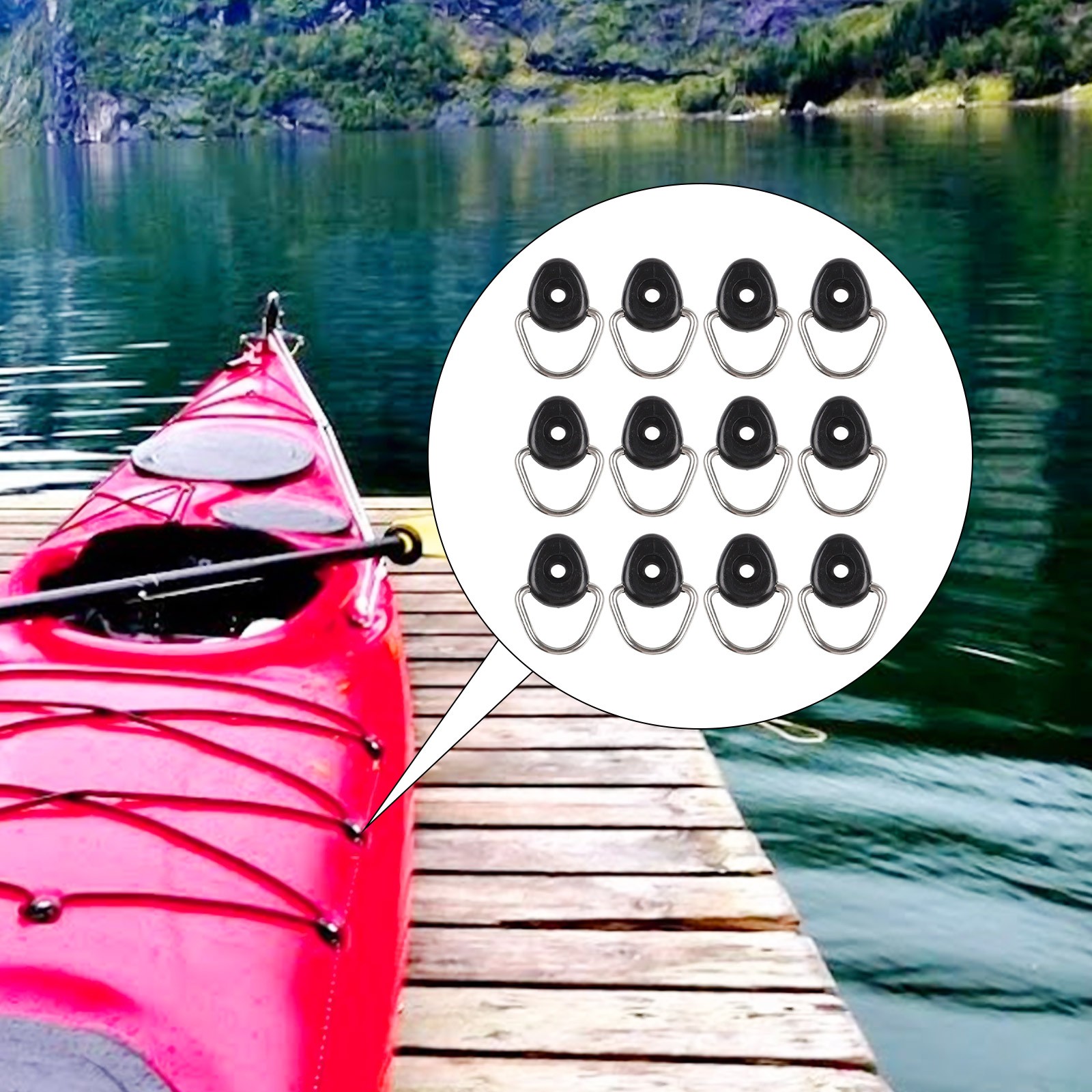 Upgrade your Kayak's Rigging System D Ring Tie Downs for Secure Fastening