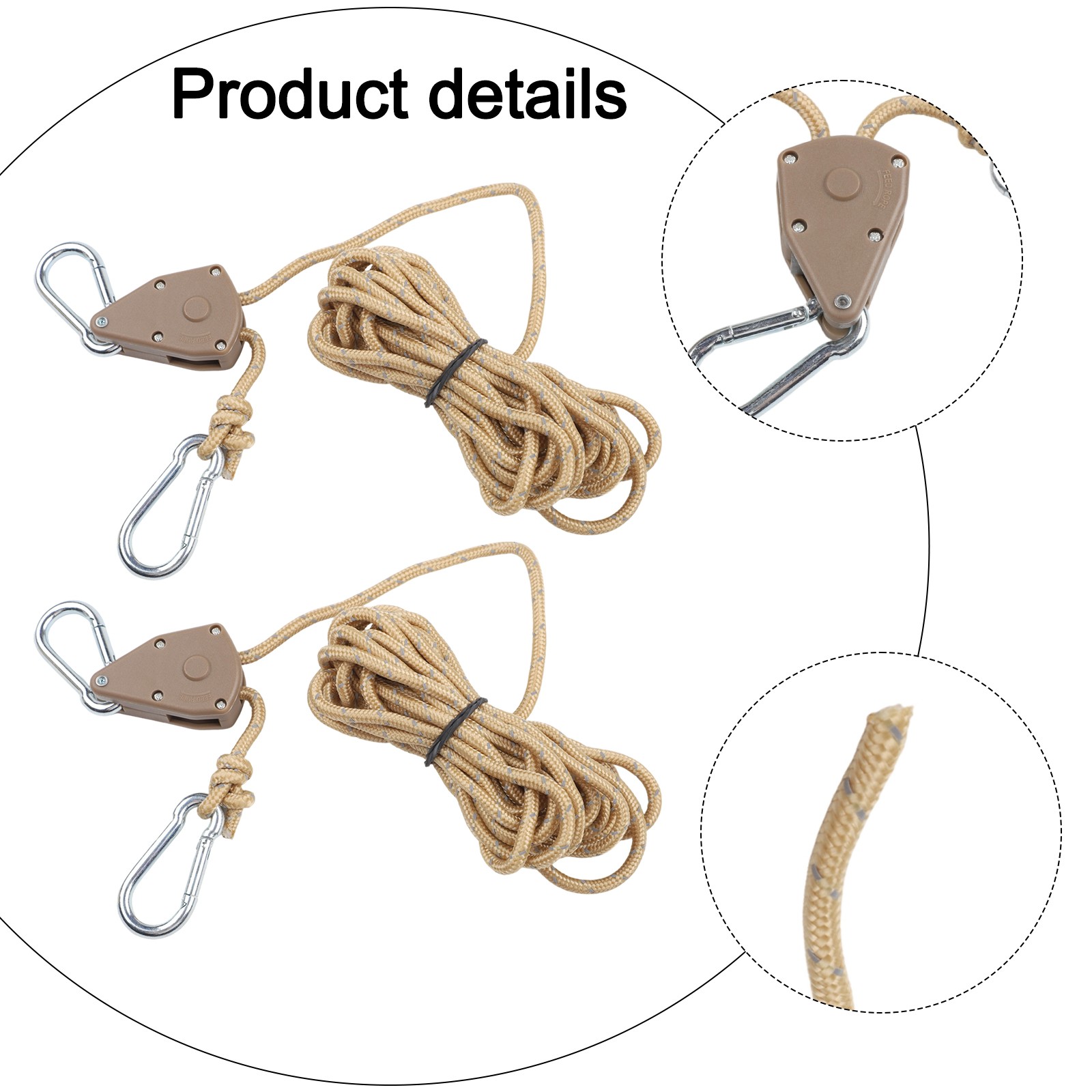 Outdoor Pulley Adjustable Rope Hanger 4mm Thick Rope Multifunctional Tool
