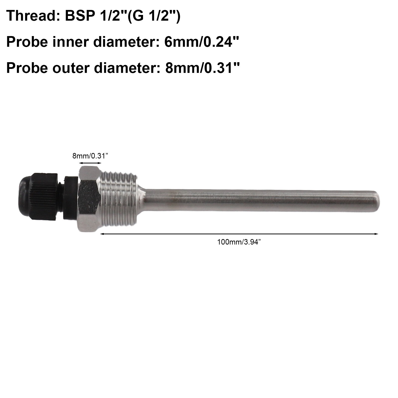 Thermowell in Brass Material with For BSP G Thread and Easy Sensor Installation - Picture 58 of 62