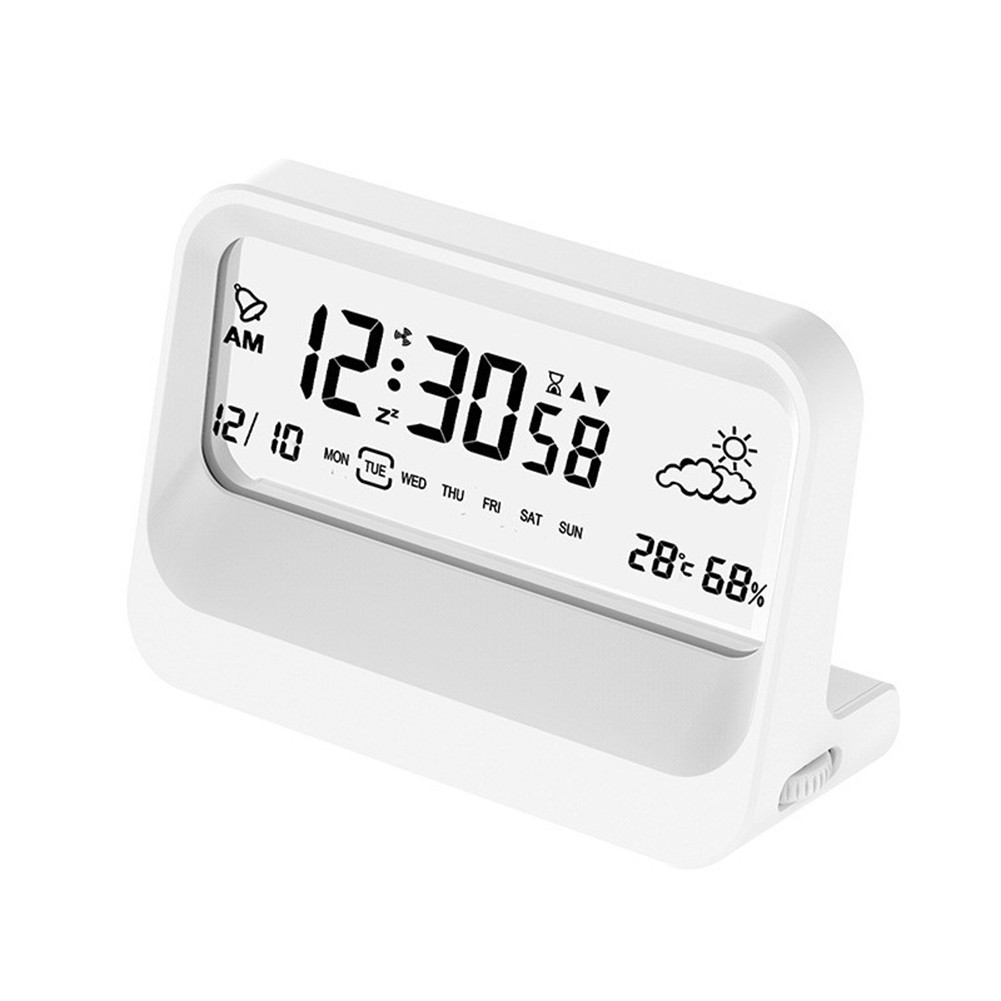 Digital Alarm Clock for Bedside with Time Date Temperature Display and Alarms