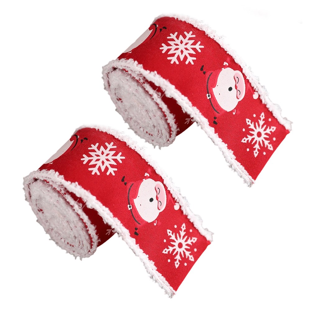 Christmas Velvet Ribbon 2 Rolls for Crafting Fabric Projects Holiday Decor - Picture 19 of 25