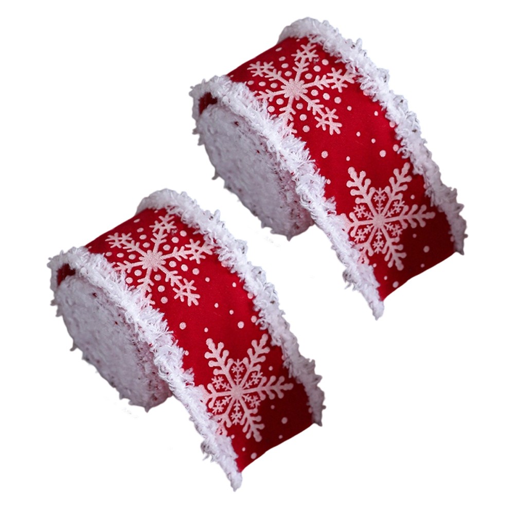 Christmas Velvet Ribbon 2 Rolls for Crafting Fabric Projects Holiday Decor - Picture 23 of 25