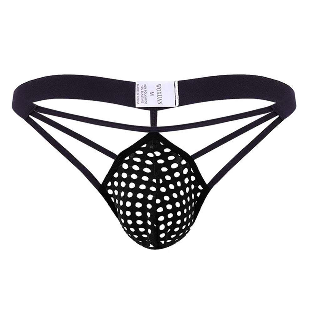 Sexy Men Low Waist Thongs Breathable Underpants with Pouch Design for Comfort - Picture 10 of 19