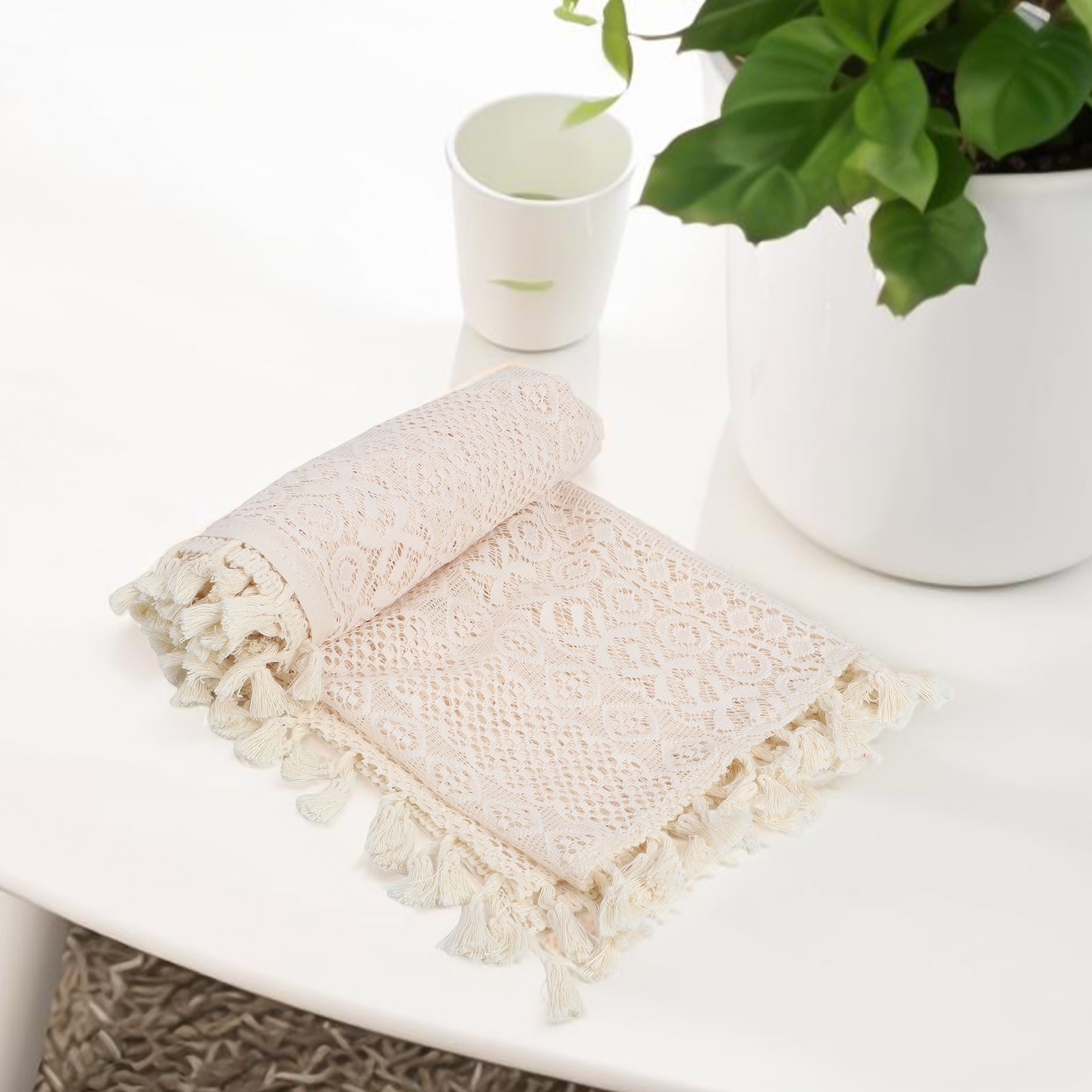 Decorative Table Cover Dust Proofing Cover Ambient Look Decorative Feature