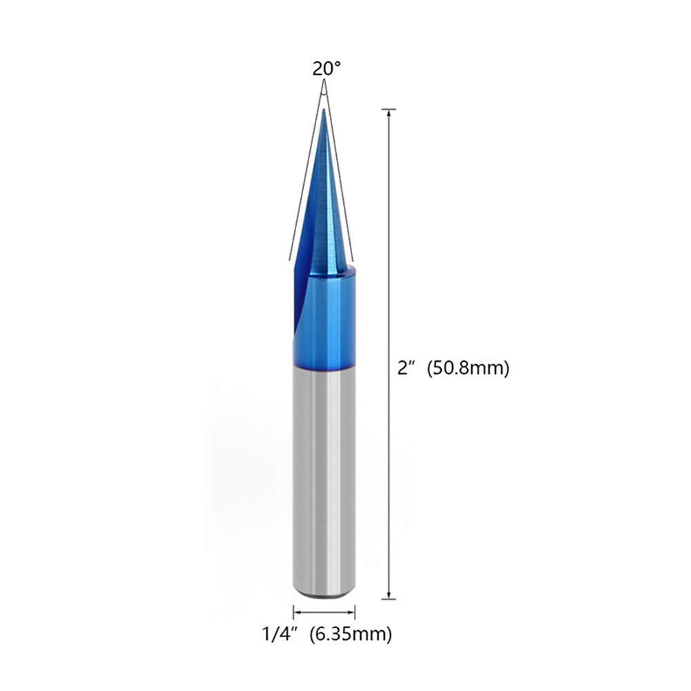 Router Bit Scanalatura a V 15 Gradi e 90 Gradi con per Nano Rivestimento per Uso - Picture 18 of 32