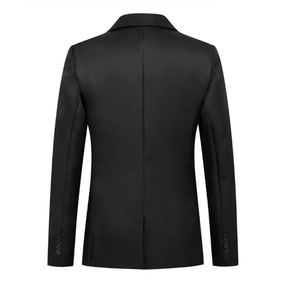 Mens Slim Fit Blazer Business Suit Jacket Korean Style Long Sleeve Casual - Picture 14 of 14