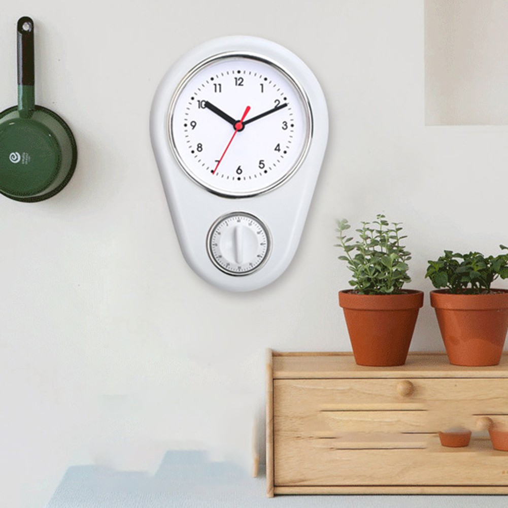 9 Inch Kitchen Timer Wall Clock Innovative Multifunction Quartz Clock New
