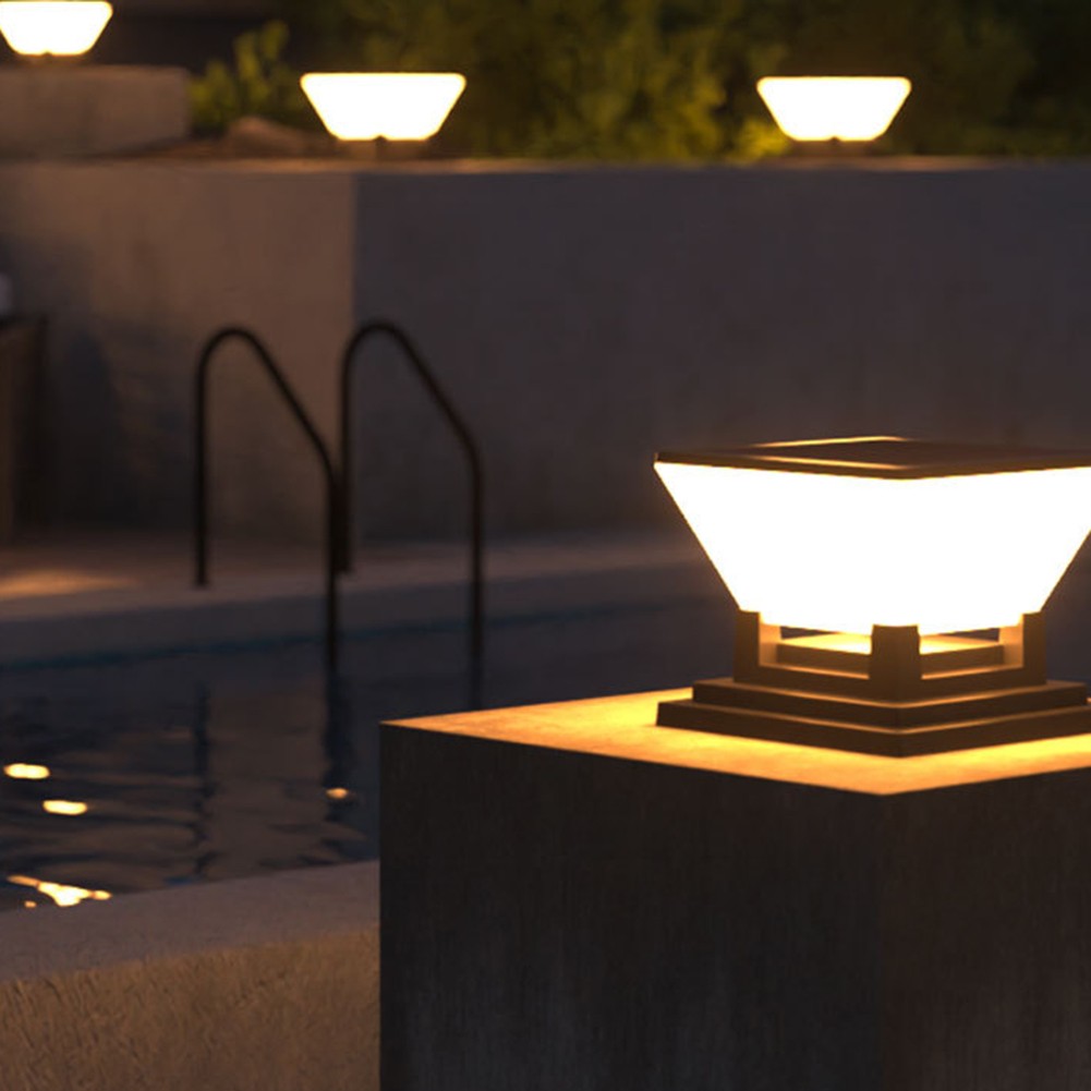 Cool White Light Garden Post Cap Adjustable Color Light Dusk To Dawn Sensor - Picture 32 of 36