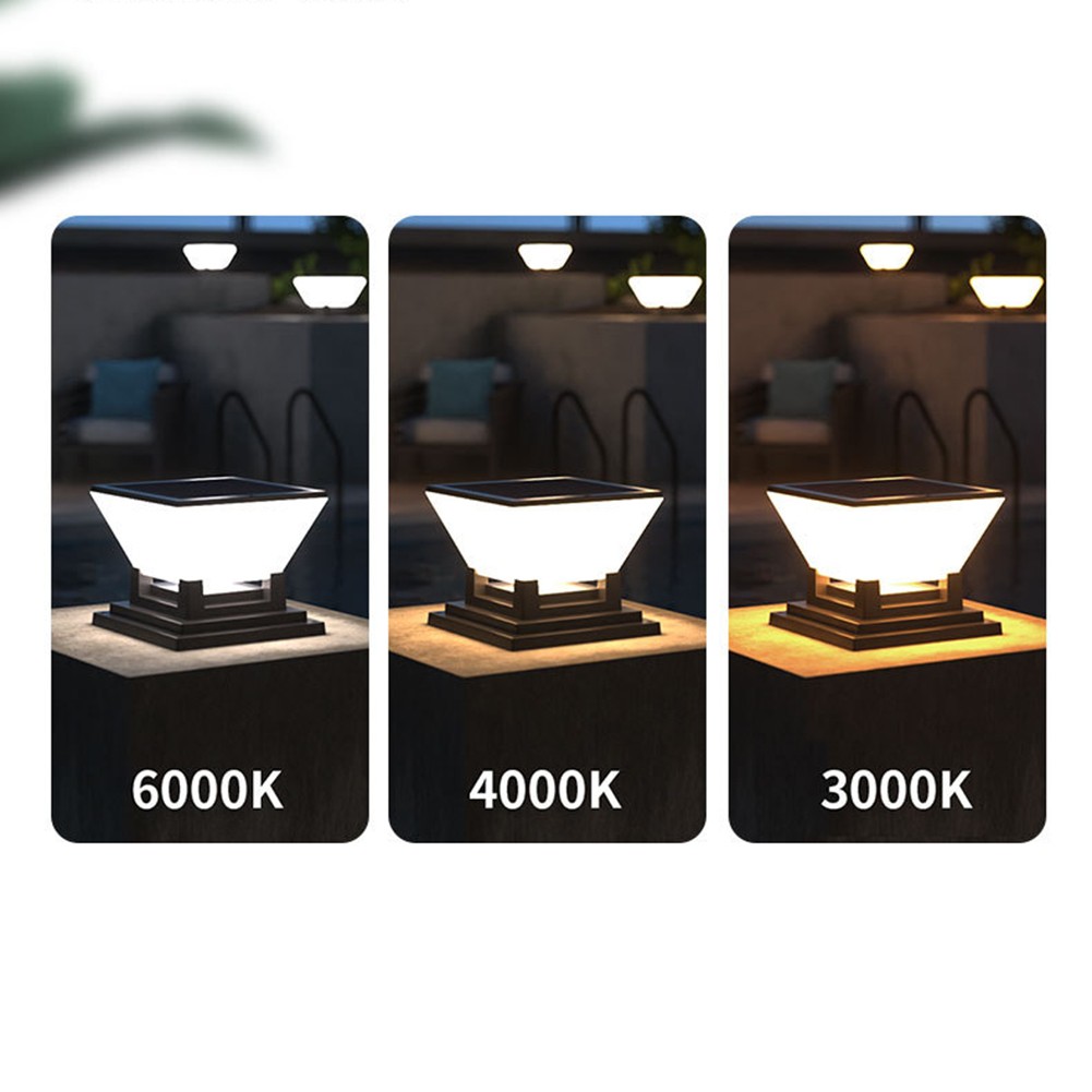 Cool White Light Garden Post Cap Adjustable Color Light Dusk To Dawn Sensor - Picture 23 of 36