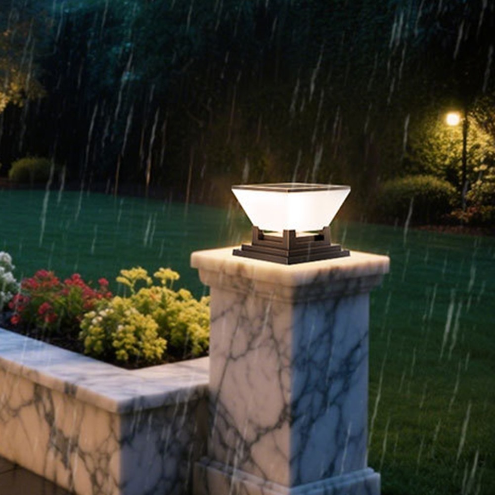 Cool White Light Garden Post Cap Adjustable Color Light Dusk To Dawn Sensor - Picture 24 of 36
