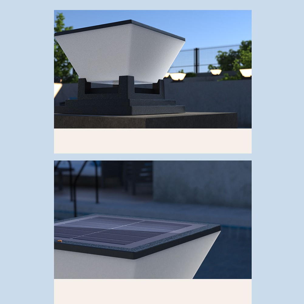 Cool White Light Garden Post Cap Adjustable Color Light Dusk To Dawn Sensor - Picture 21 of 36