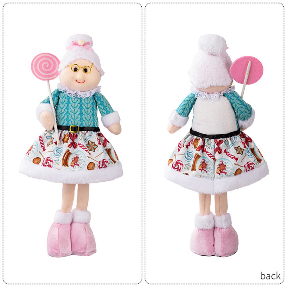 Stretch Weihnachtsmann Schneemann Figur Ornament für Ferienhaus und Büro Dekoration - Bild 27 von 31