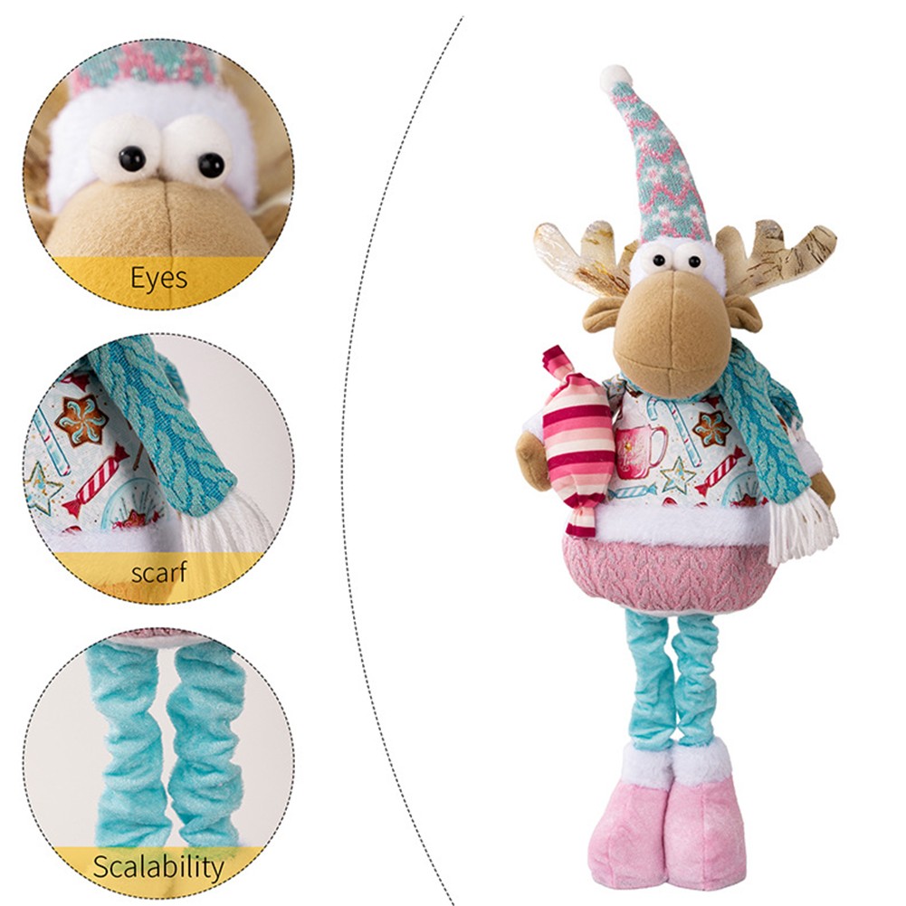 Stretch Weihnachtsmann Schneemann Figur Ornament für Ferienhaus und Büro Dekoration - Bild 24 von 31