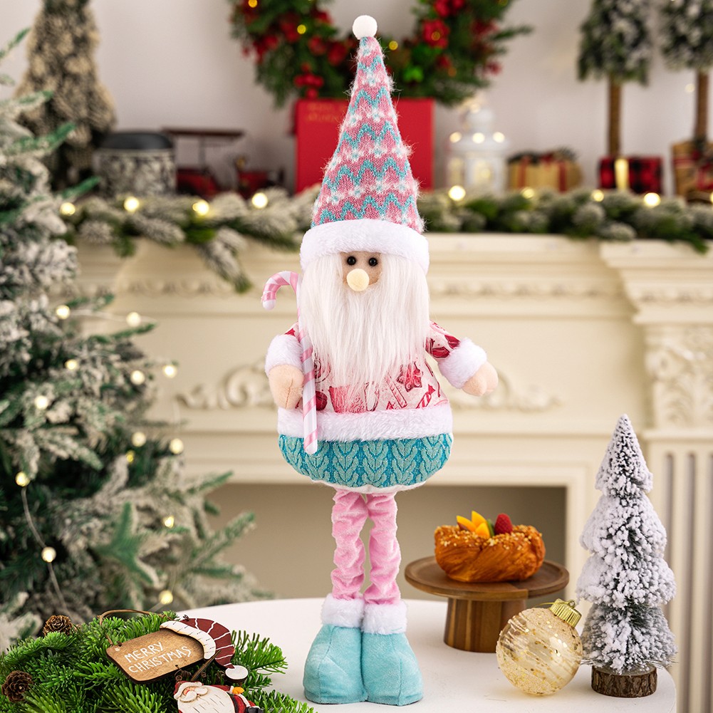 Stretch Weihnachtsmann Schneemann Figur Ornament für Ferienhaus und Büro Dekoration - Bild 13 von 31