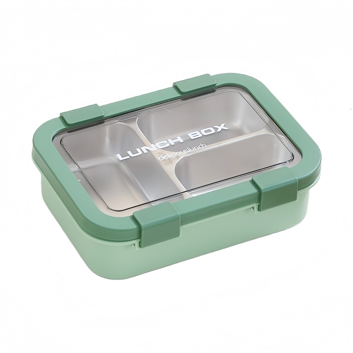 Leakproof Stainless Steel Lunch Box Three Compartments for Light Lunch - Picture 25 of 25