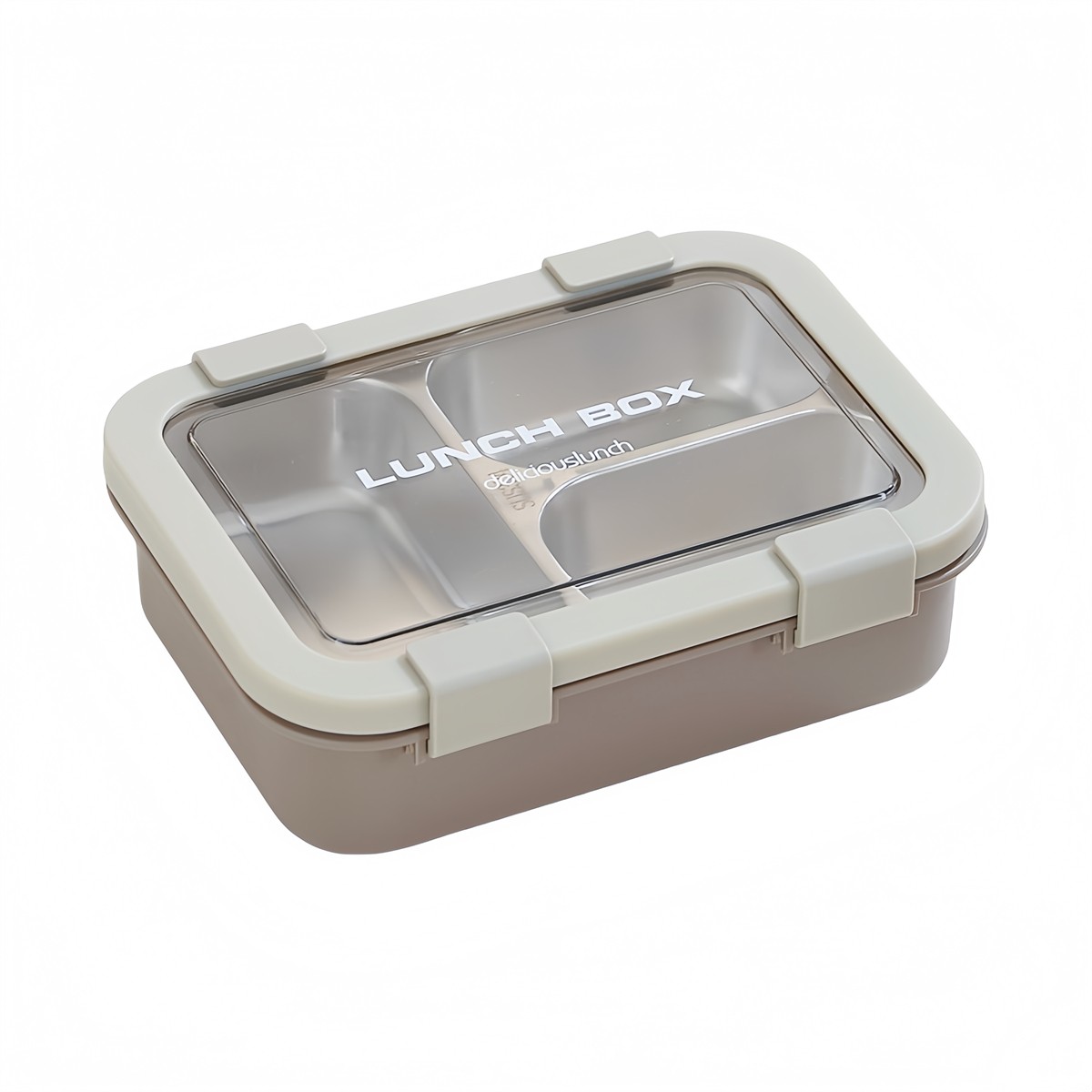 Leakproof Stainless Steel Lunch Box Three Compartments for Light Lunch - Picture 21 of 25
