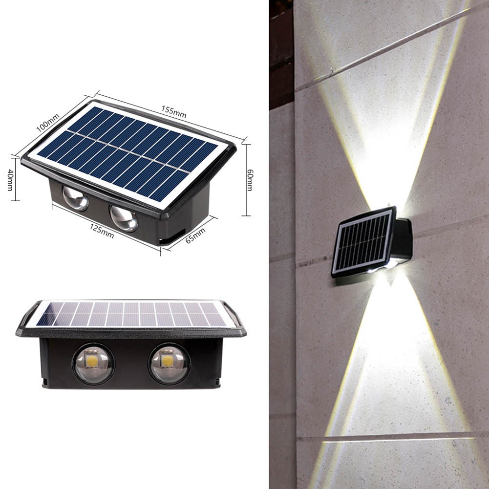 Solar Powered RGB Wall Lamp Waterproof for Outdoor Use with Easy Setup