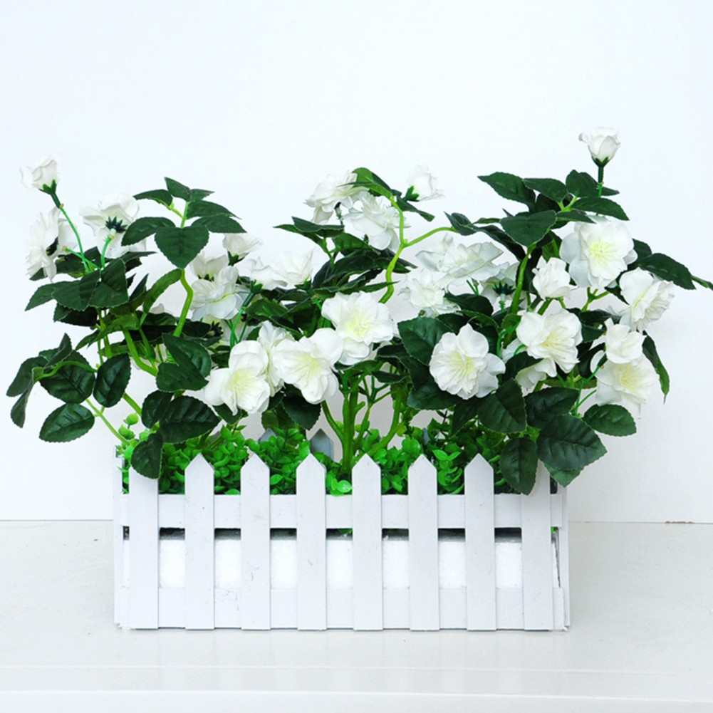 Arrangement Fleur Artificielle avec Clôture pour Maison Salon et Décoration Ex - Picture 16 of 36