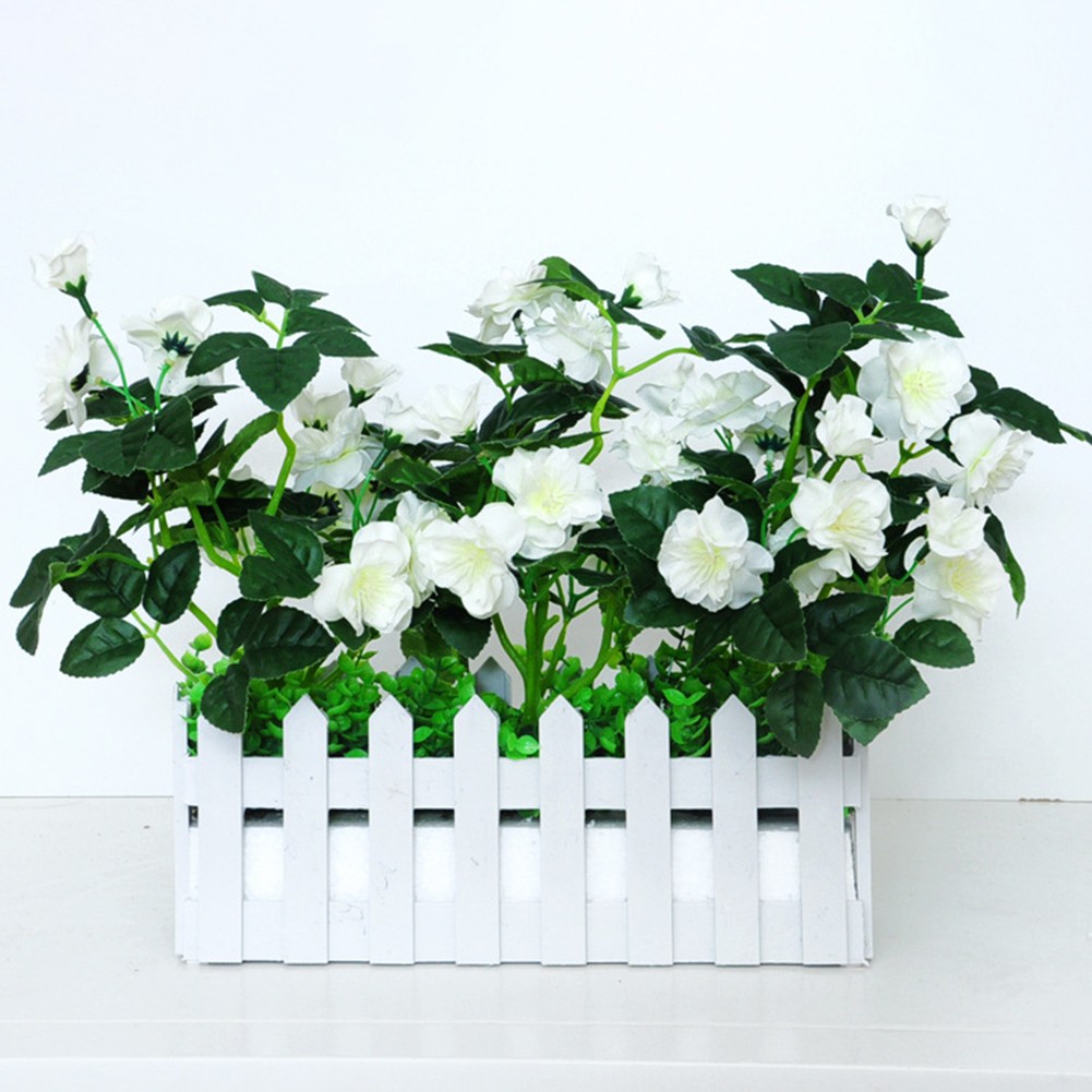 Arrangement Fleur Artificielle avec Clôture pour Maison Salon et Décoration Ex - Picture 18 of 36