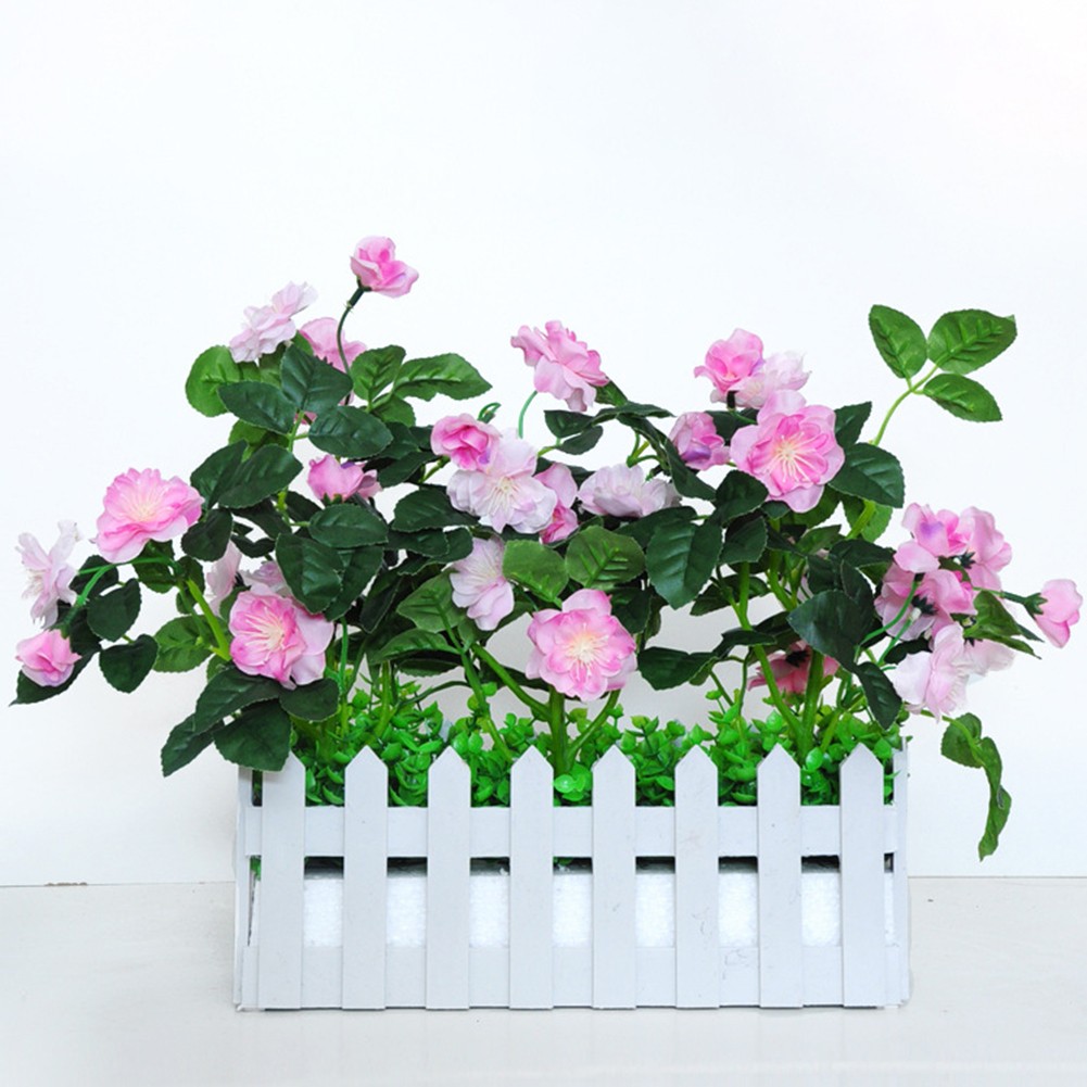 Arrangement Fleur Artificielle avec Clôture pour Maison Salon et Décoration Ex - Picture 23 of 36