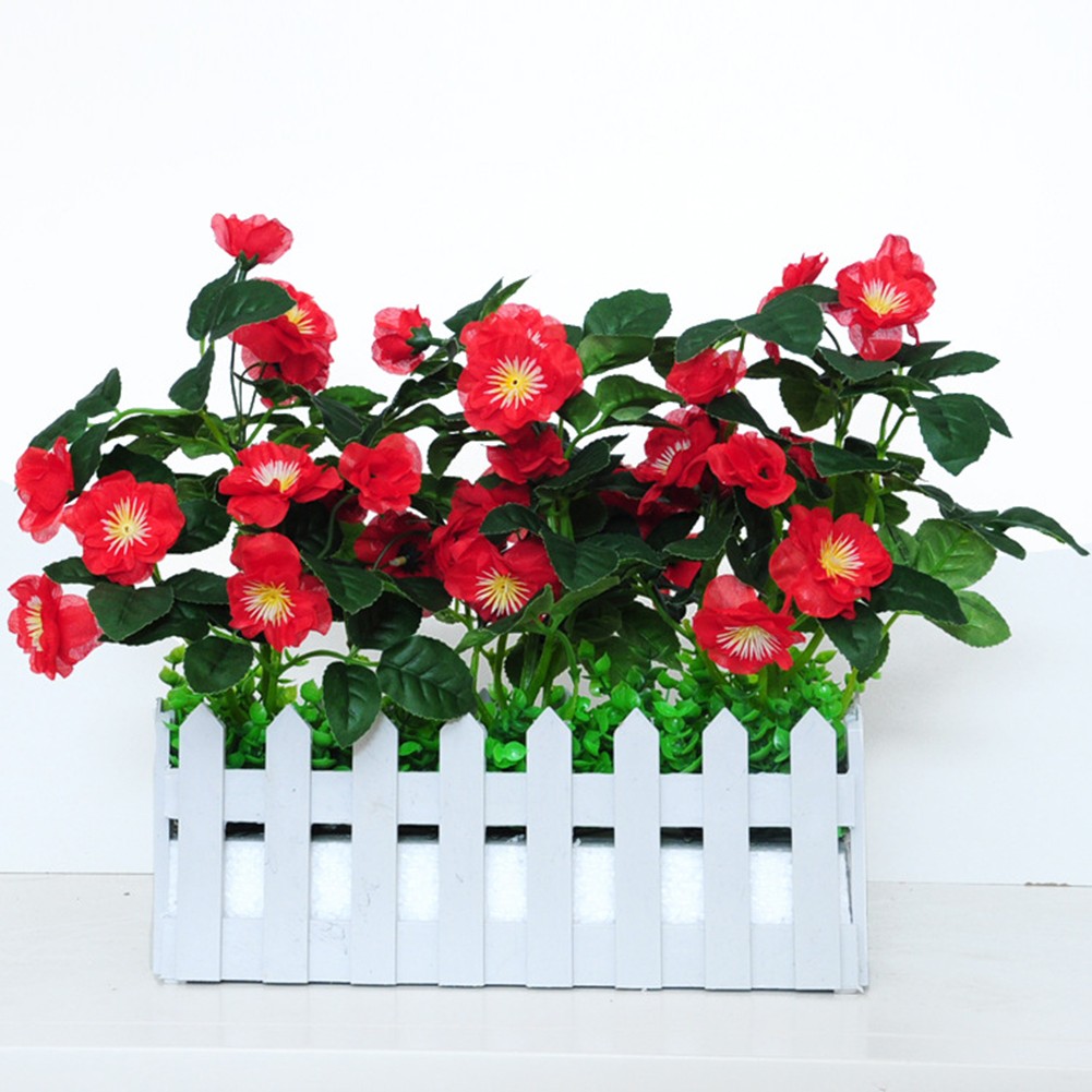 Arrangement Fleur Artificielle avec Clôture pour Maison Salon et Décoration Ex - Picture 33 of 36