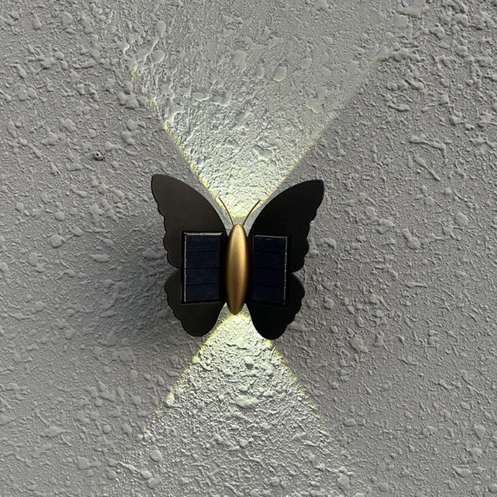 Butterfly Design Solar Wall Light IP65 Waterproof for Indoor Outdoor Use