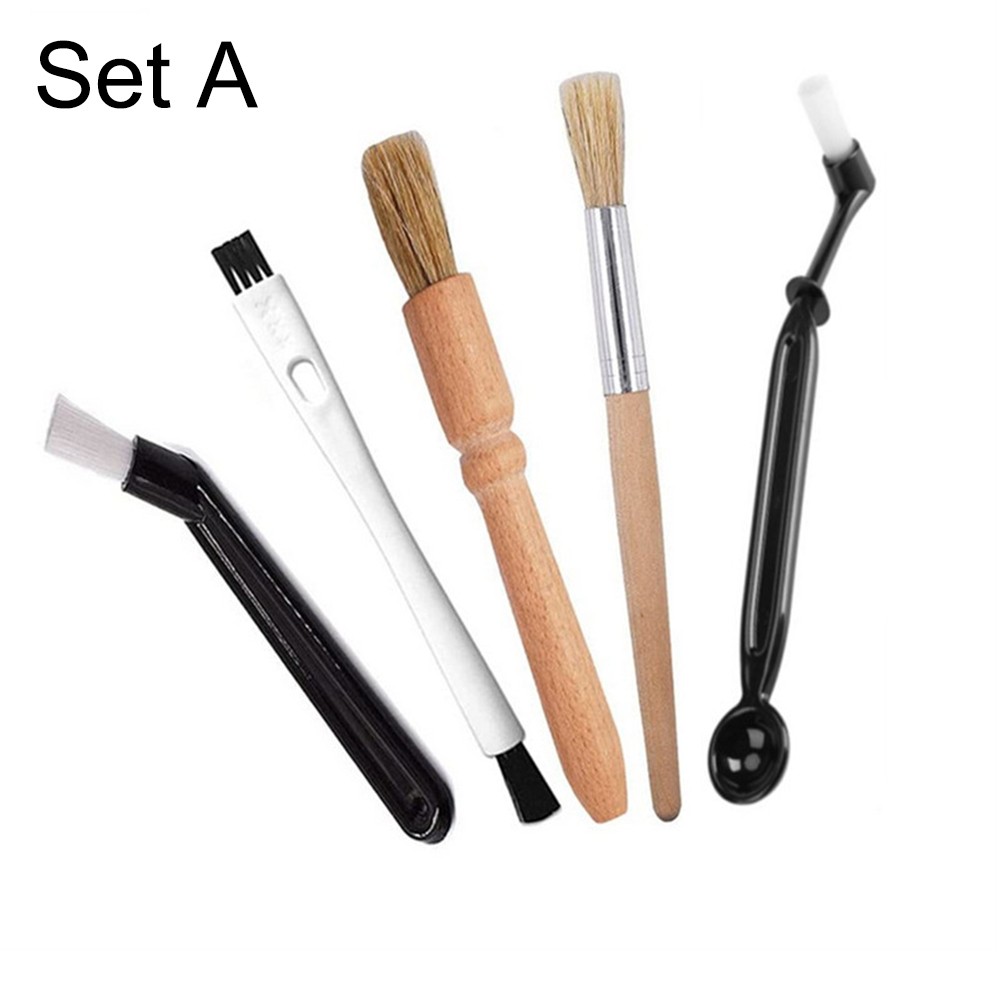 Coffee Grinder Cleaning Brush Set Nylon for Group Head Espresso Machine Parts - Picture 13 of 16