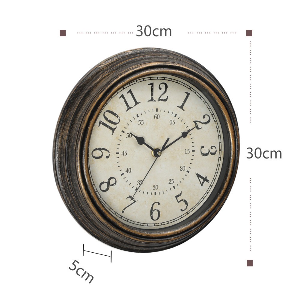 Non-Ticking Quartz Clock Easy To Read Face Large Bold Numerals Functional Use