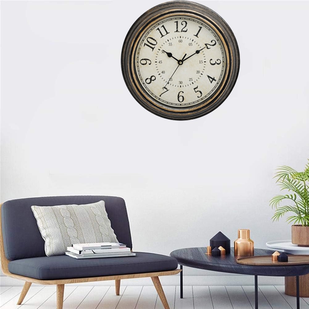 Non-Ticking Quartz Clock Easy To Read Face Large Bold Numerals Functional Use
